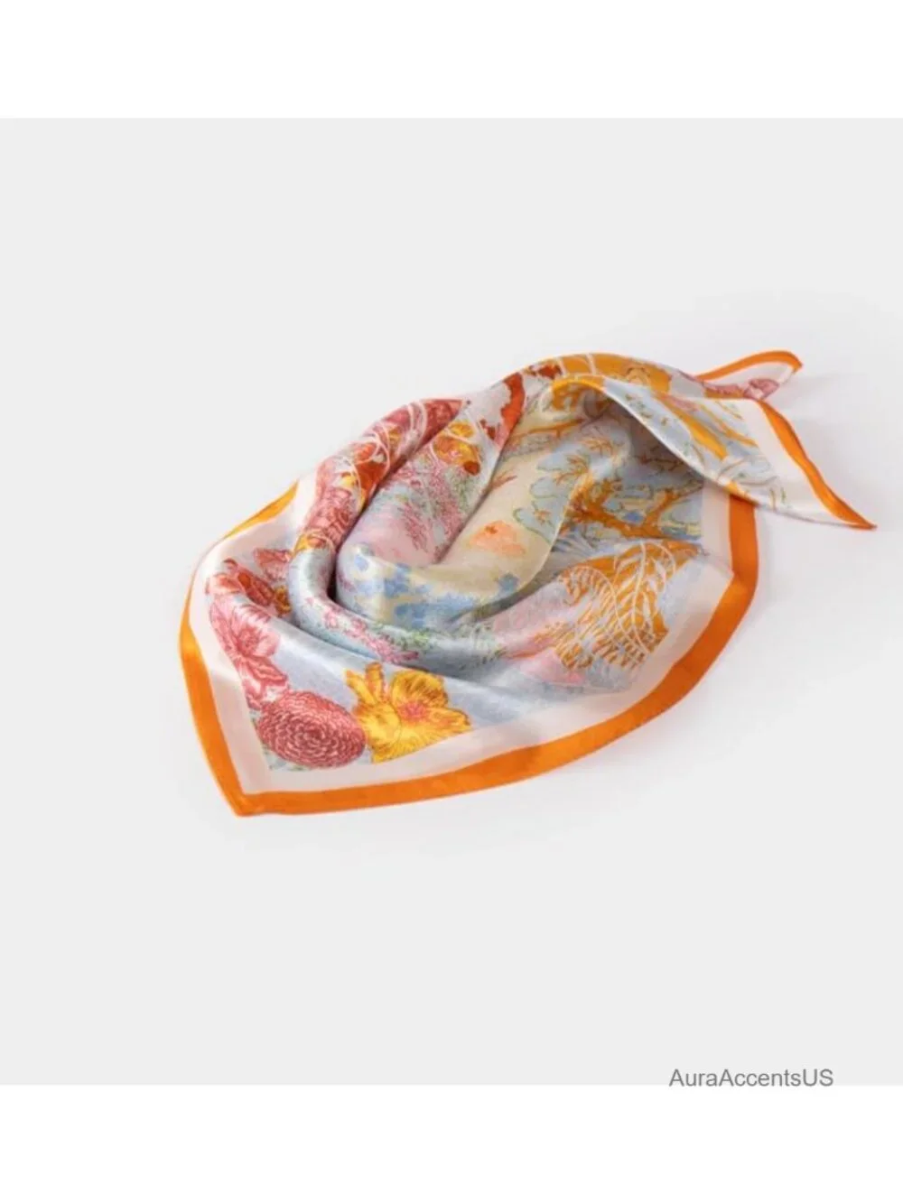 100% Pure Mulberry Silk Square Scarf Lightweight Neck Scarf Gift Packed